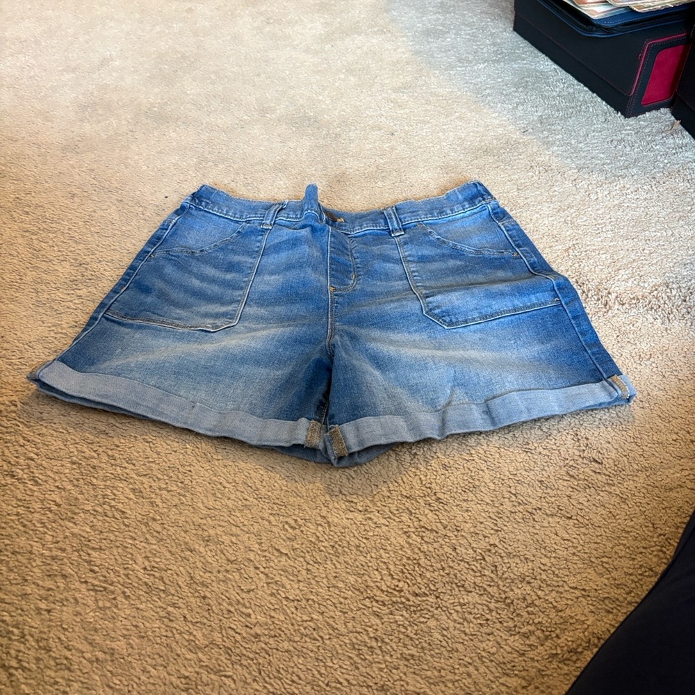 Denim Blue Girls Shorts